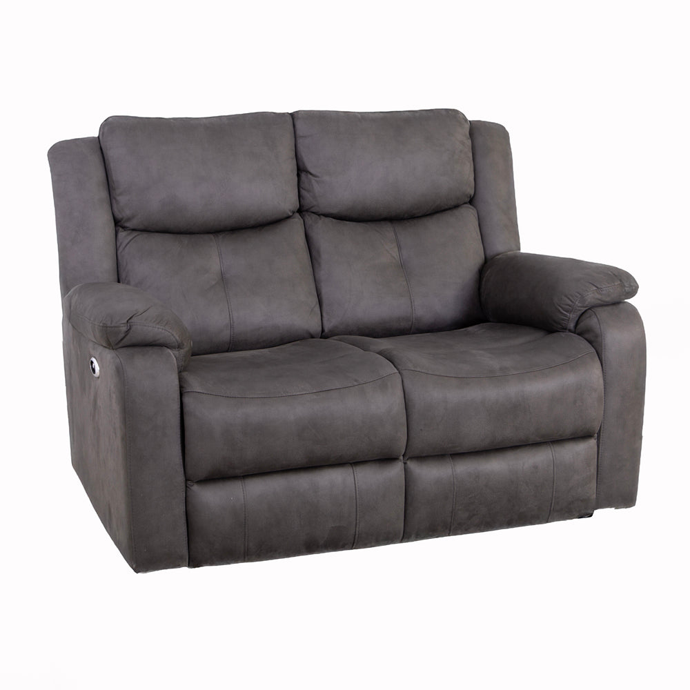Rome Steel Power Recliner 2 Seater Sofa