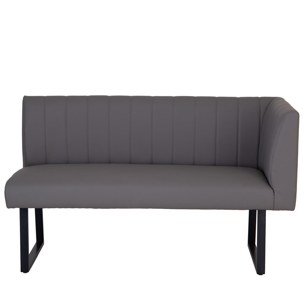 Charlesworth Grey 142cm Right Hand Modern Industrial Dining Bench