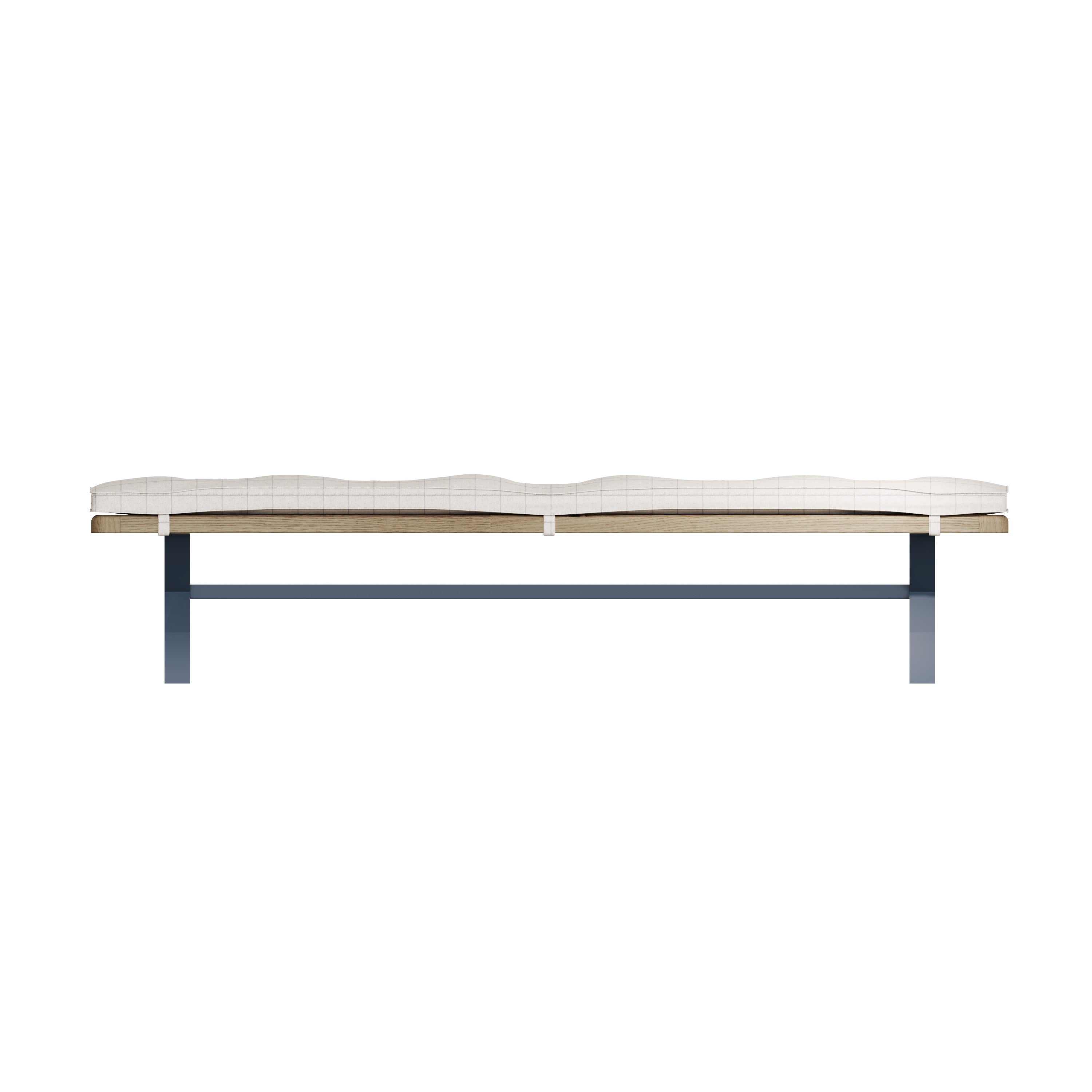 Wessex Smoked Oak Blue Painted 2.5m Cross Leg Bench