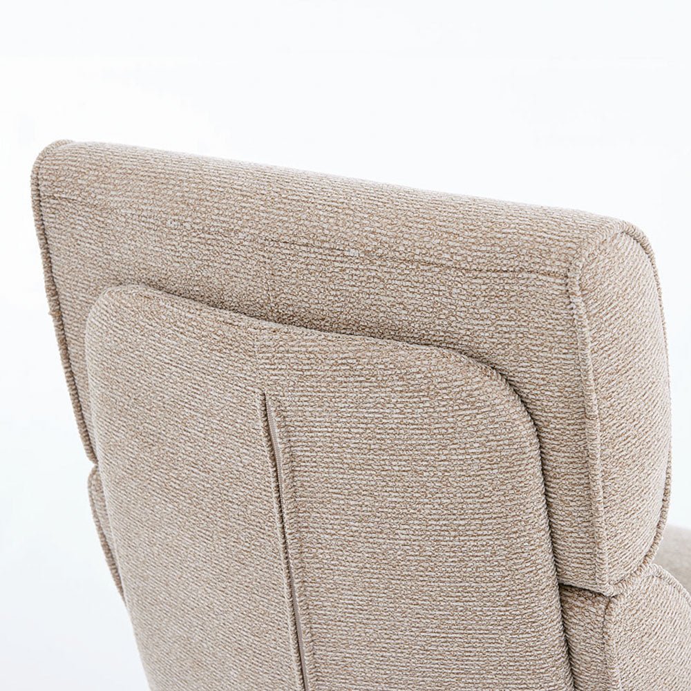 0.8m Grey Square Extending Ceramic Table & 4 x Biscuit High Back Swivel Chair Set - The Furniture Warehouse