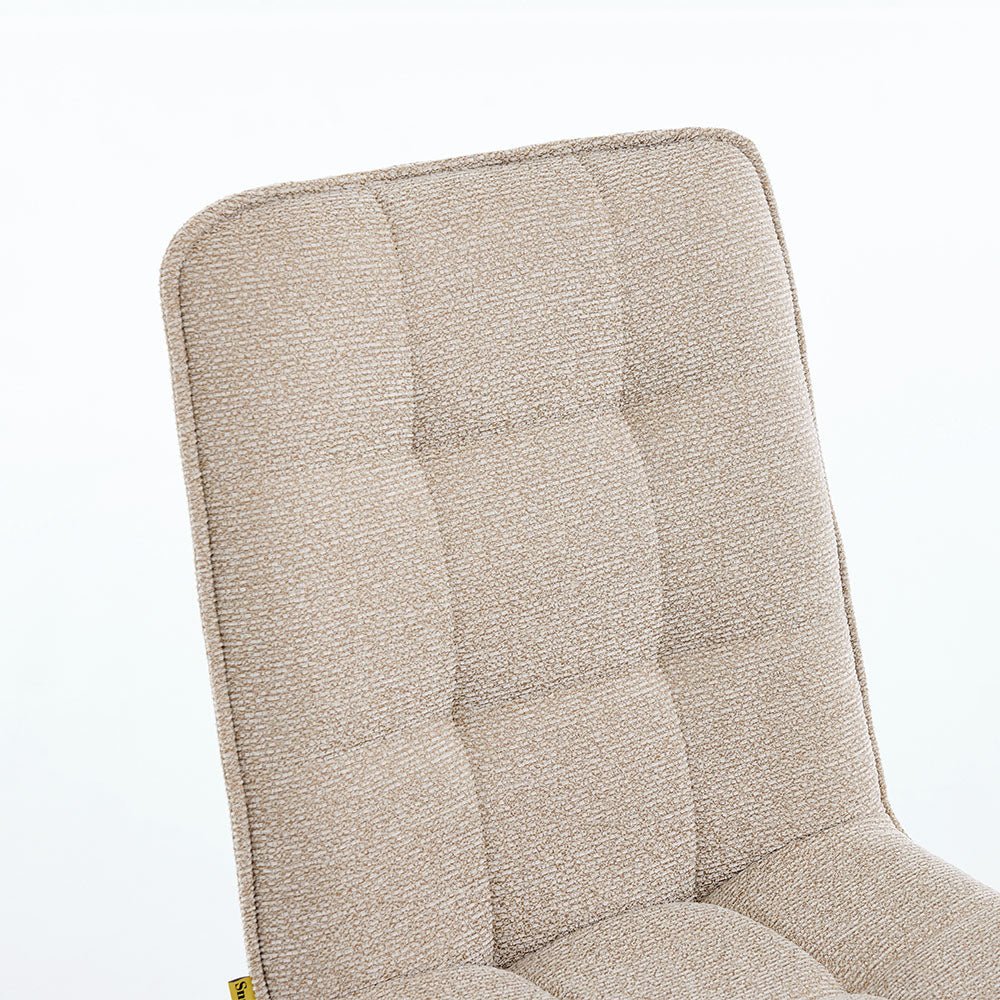 0.8m Grey Square Extending Ceramic Table & 4 x Biscuit Panel Stitch Chair Set - The Furniture Warehouse