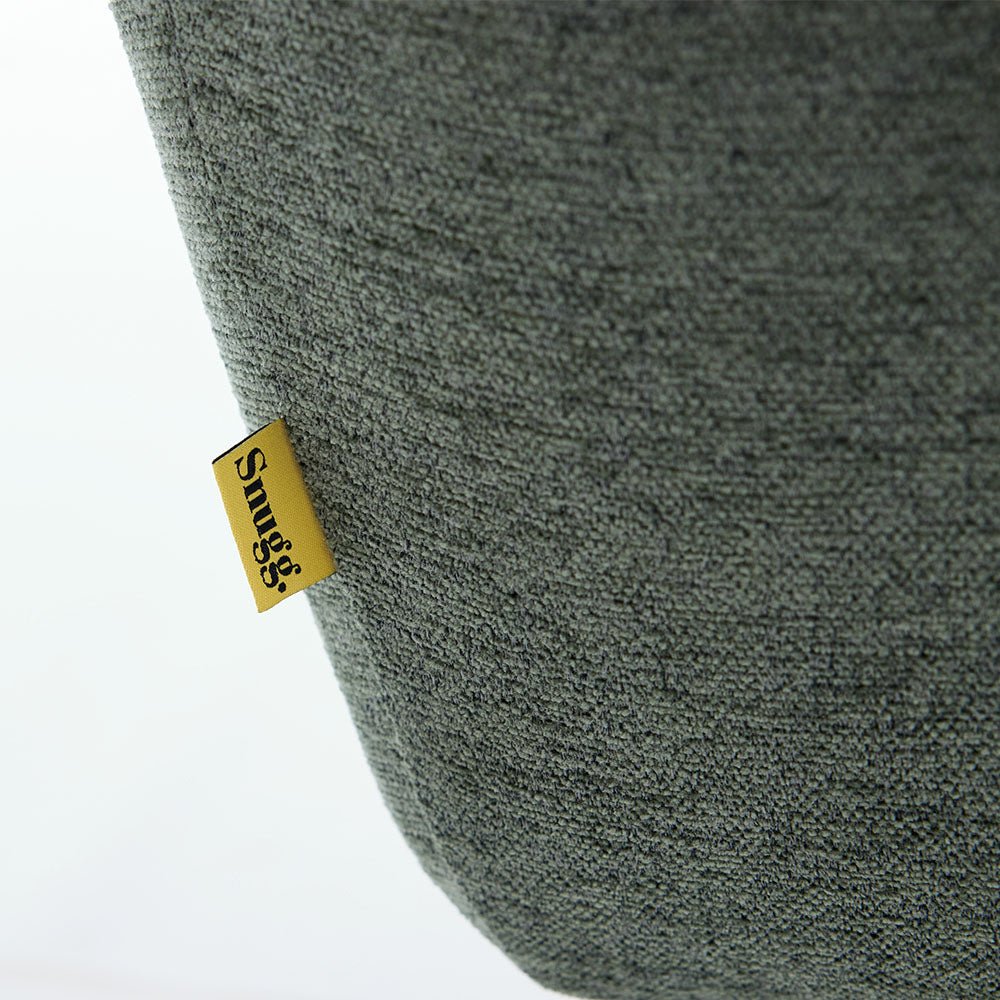 0.8m Grey Square Extending Ceramic Table & 4 x Forest Green Luxe Panel Stitch Swivel Chair Set - The Furniture Warehouse