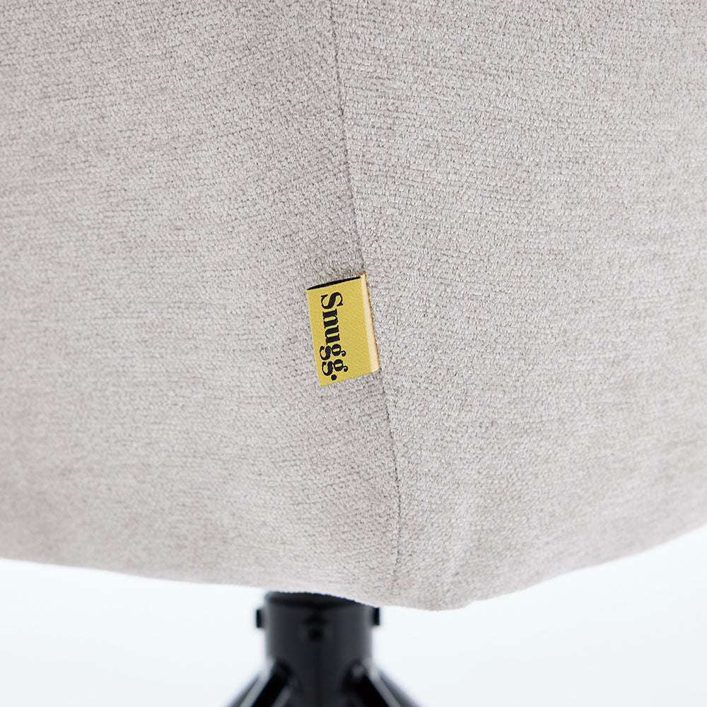 0.8m Grey Square Extending Ceramic Table & 4 x Grey Luxe Panel Stitch Swivel Chair Set - The Furniture Warehouse