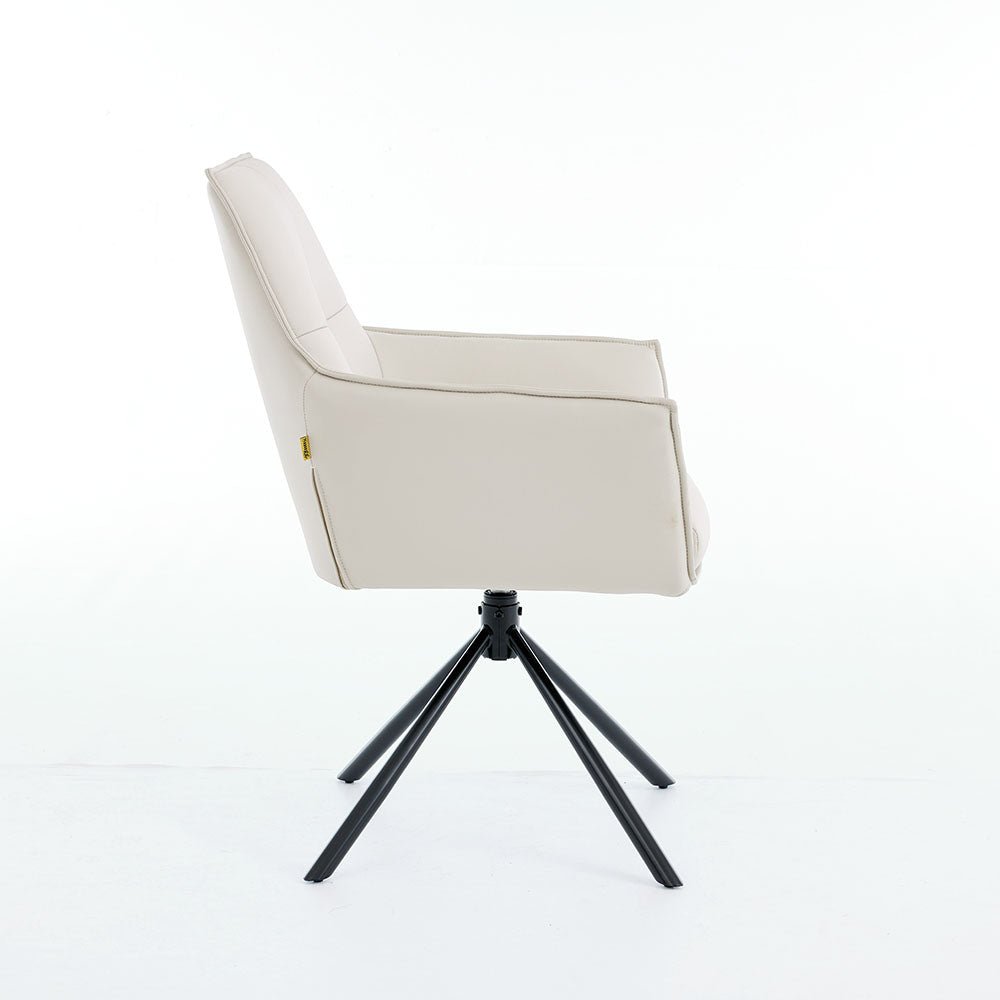 0.8m Grey Square Extending Ceramic Table & 4 x Light Grey Luxe Cross Stitch Swivel Chair Set - The Furniture Warehouse