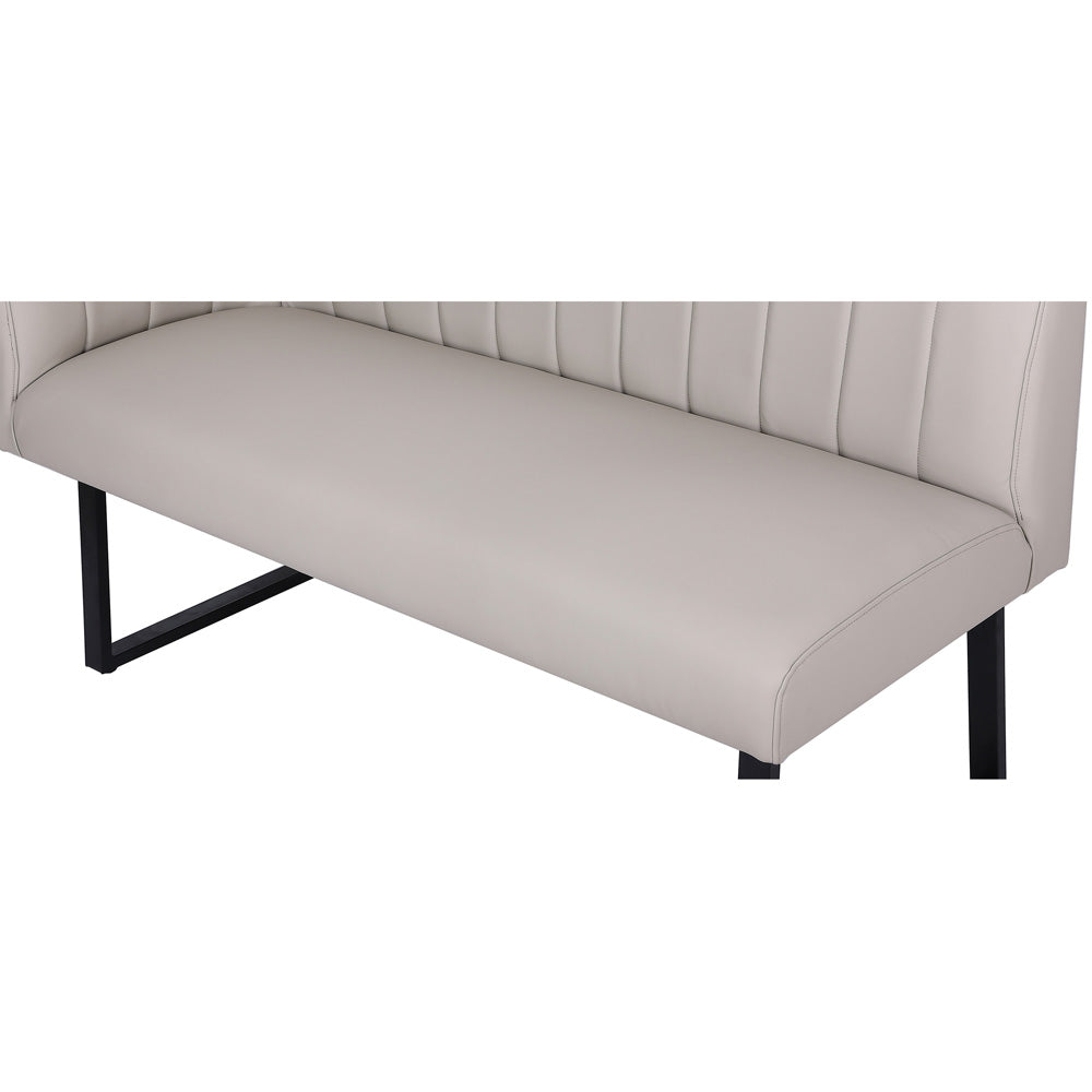 Charlesworth Taupe 142cm Left Hand Modern Industrial Dining Bench