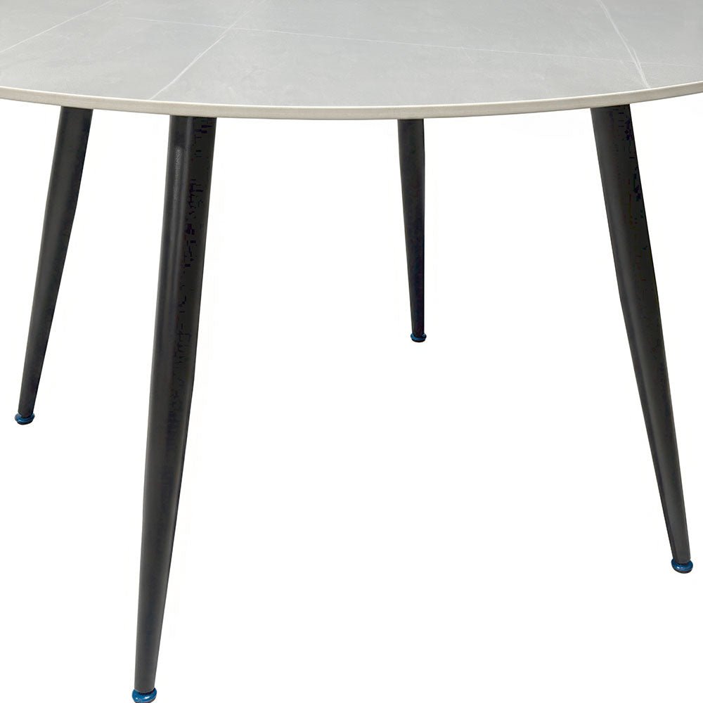 1.2m Grey Circular Fixed Ceramic Table - The Furniture Warehouse