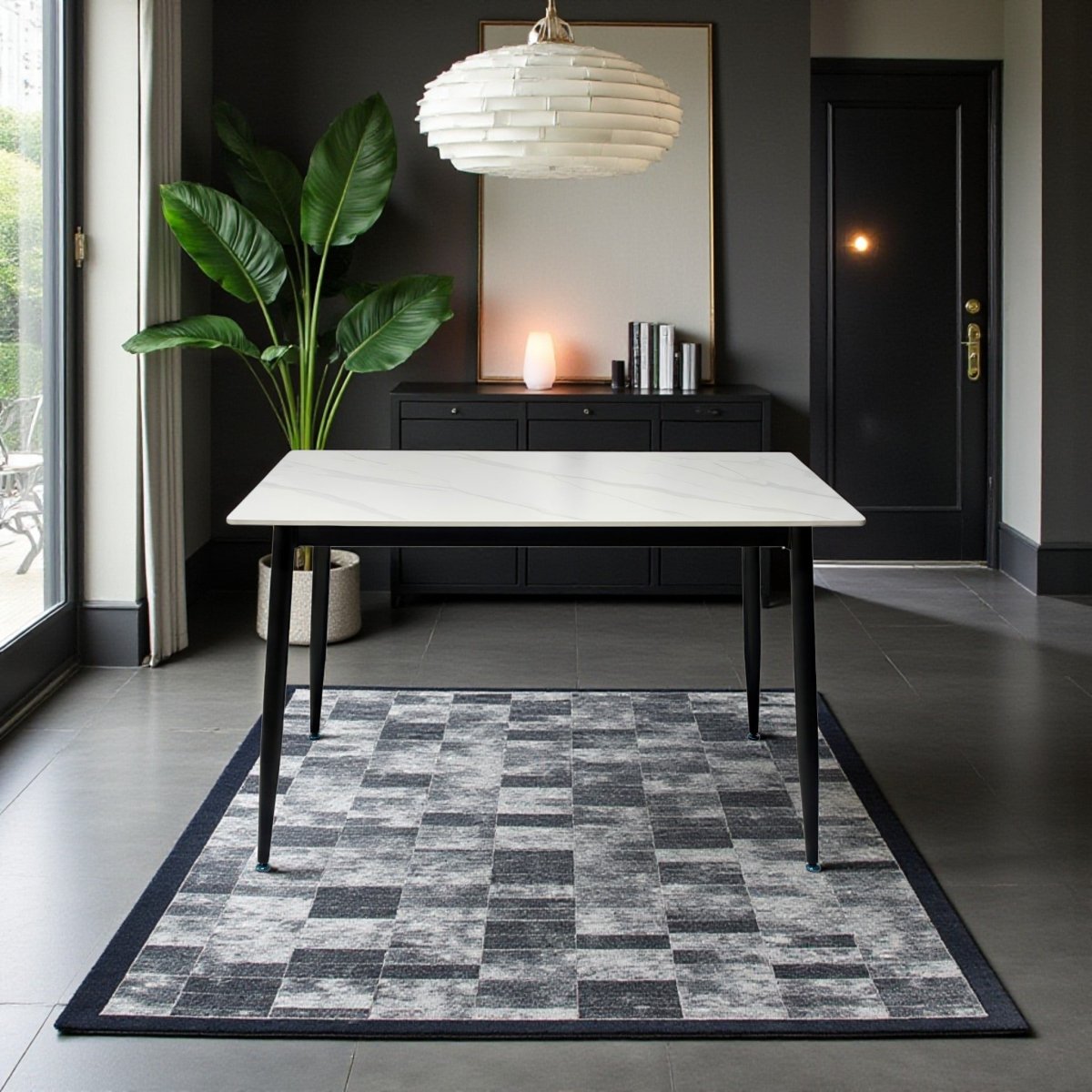 1.2m White Fixed Ceramic Table - The Furniture Warehouse