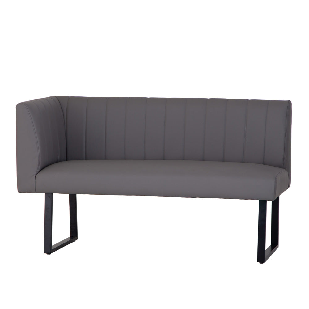 Charlesworth Grey 142cm Left Hand Modern Industrial Dining Bench