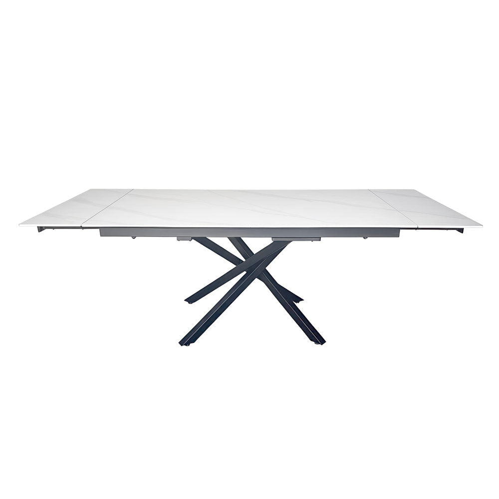 1.6m White Extending Ceramic Table - The Furniture Warehouse