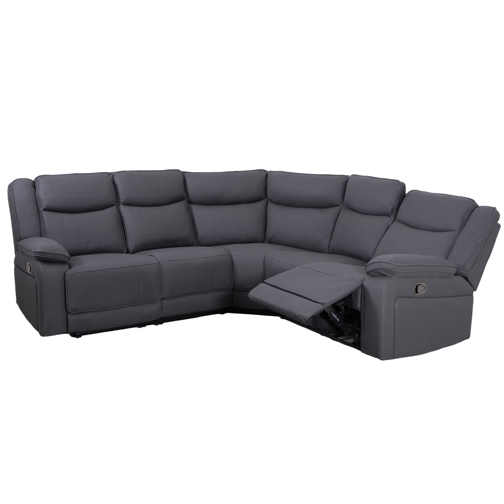 Milan Mocha Manual Corner Sofa with Console