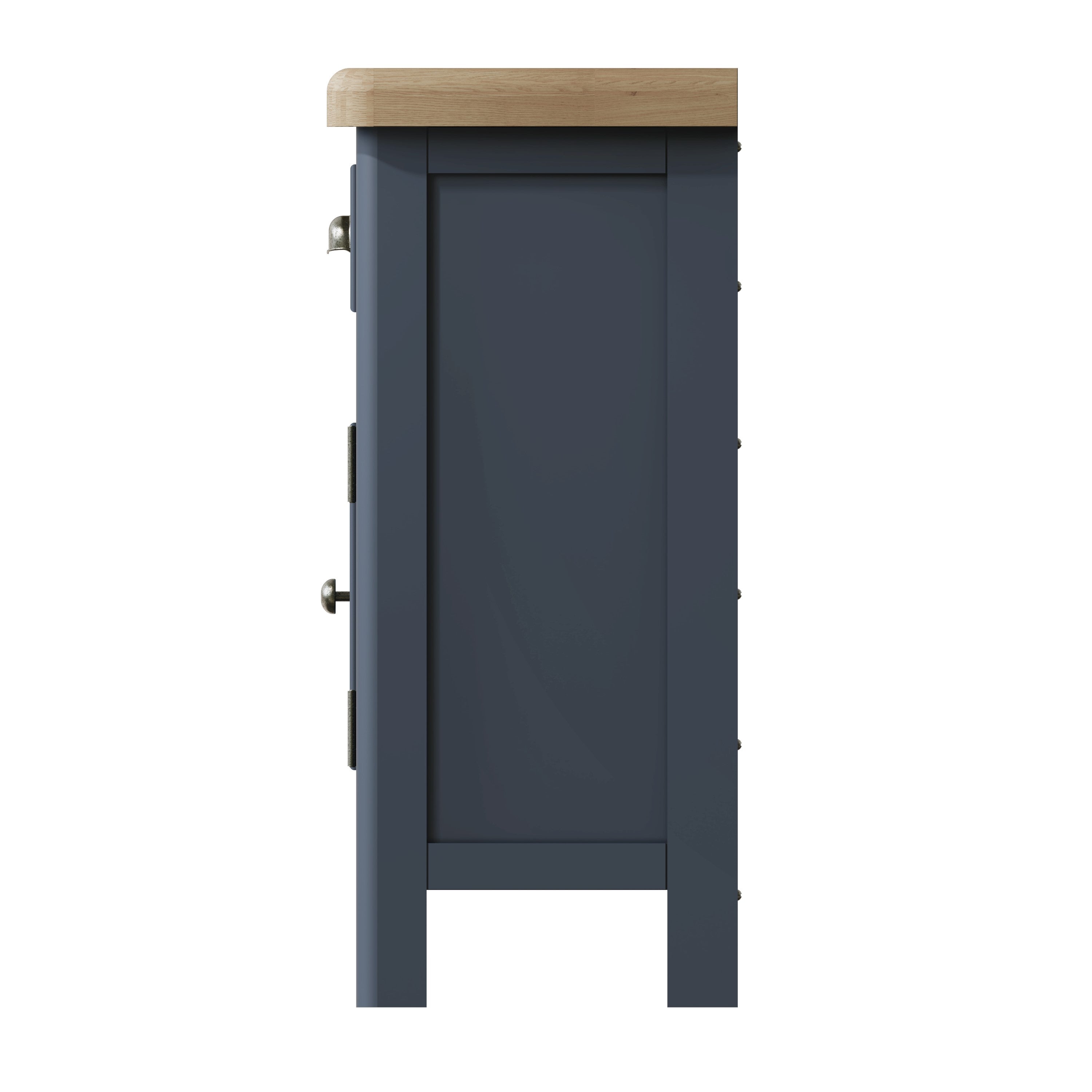 Wessex Smoked Oak Blue Painted Mini 1 Drawer 2 Door Sideboard