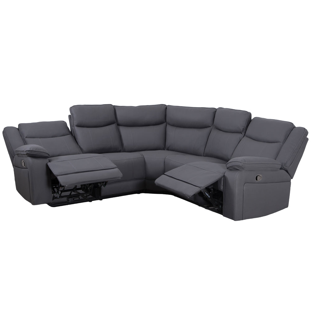 Milan Mocha Manual Corner Sofa with Console