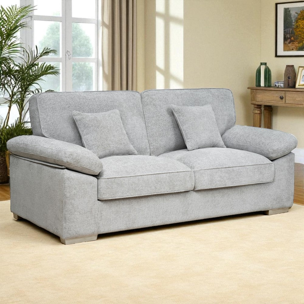 York Grey 3 Seater Sofa