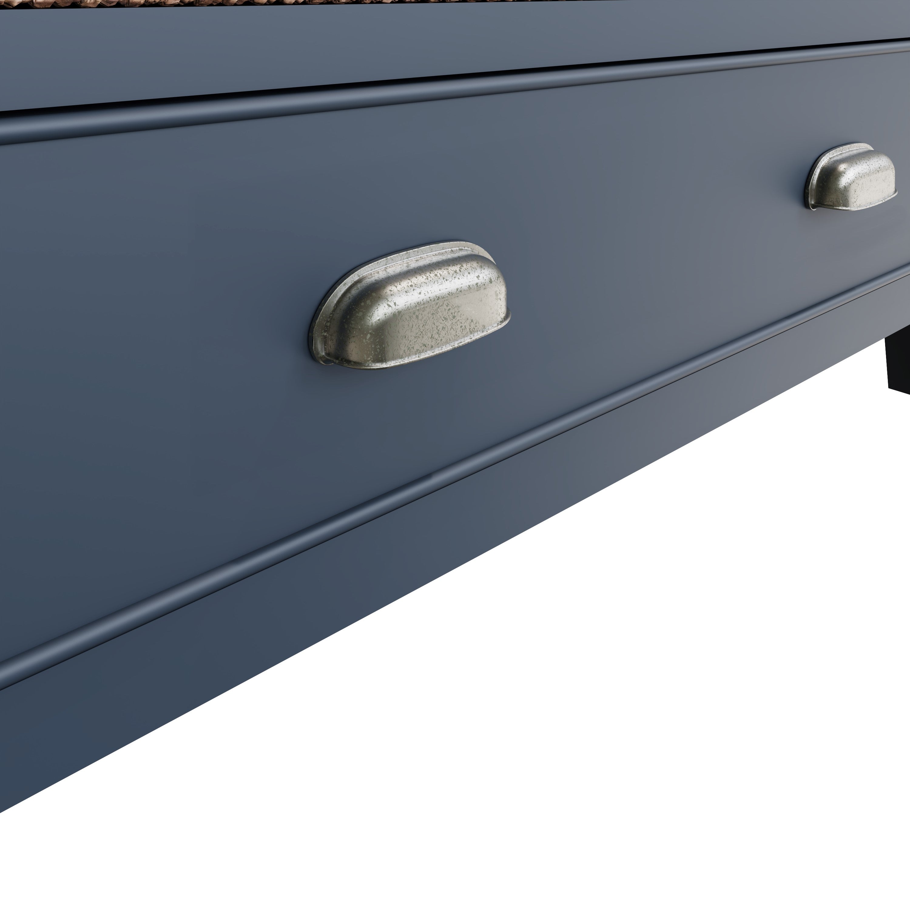 Wessex Smoked Oak Blue Painted Large Bookcase