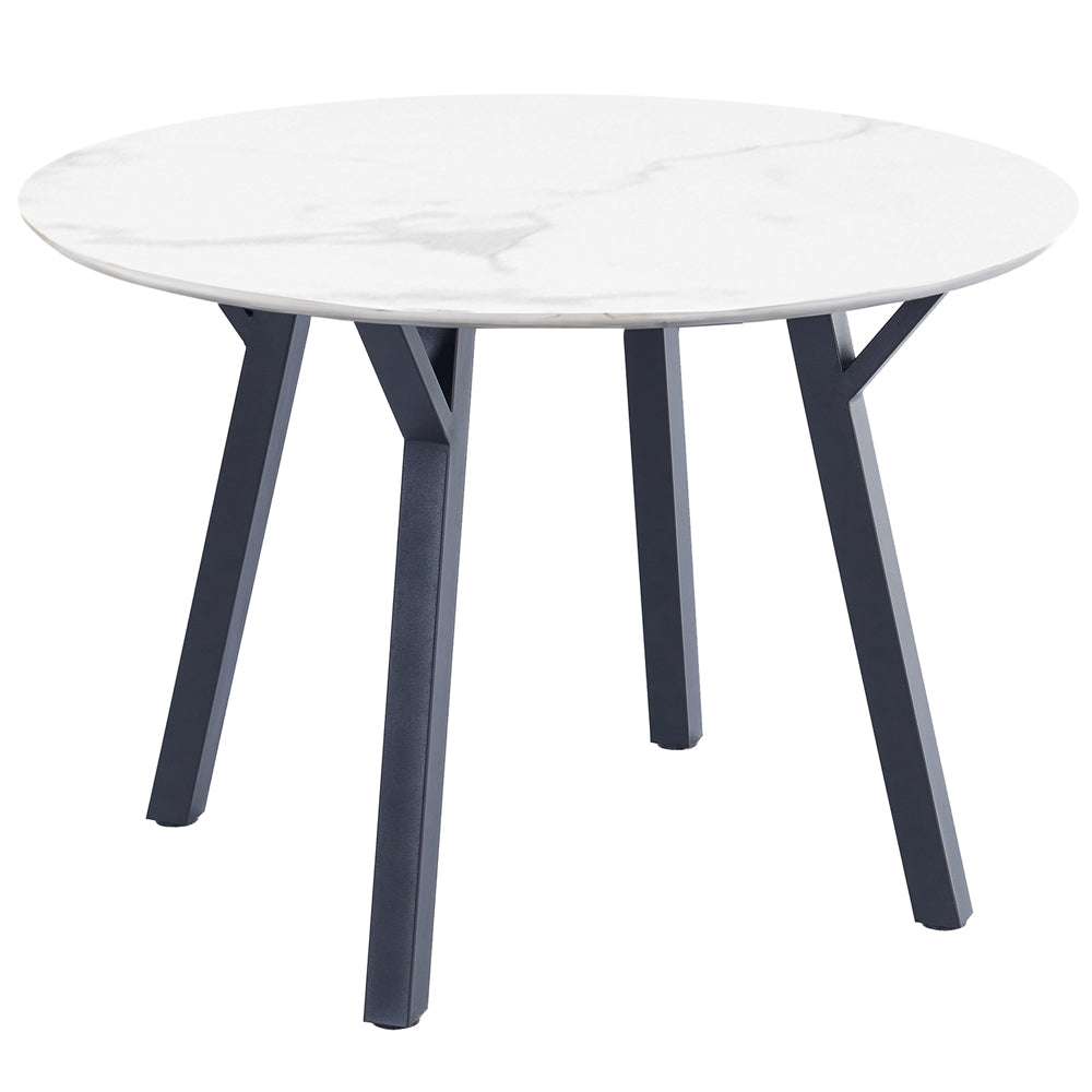 Bexley 1.1m Marble Effect Round Dining Table