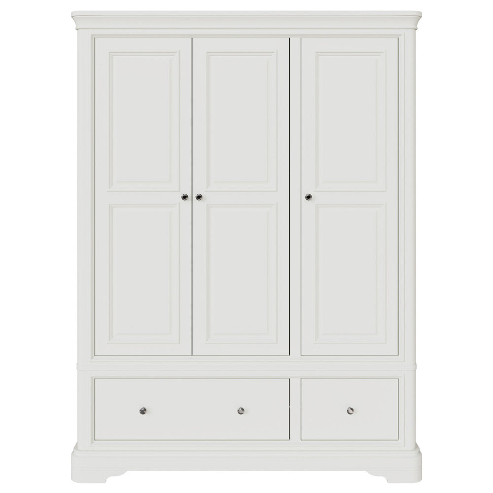 Harrington Bone Painted Triple Wardrobe
