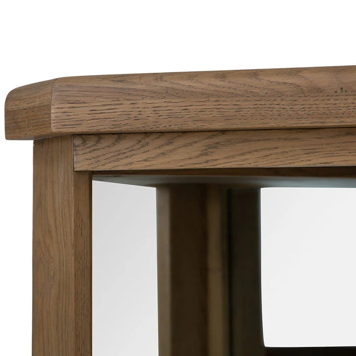 Wessex Smoked Oak Corner Mirrored Coat Rack