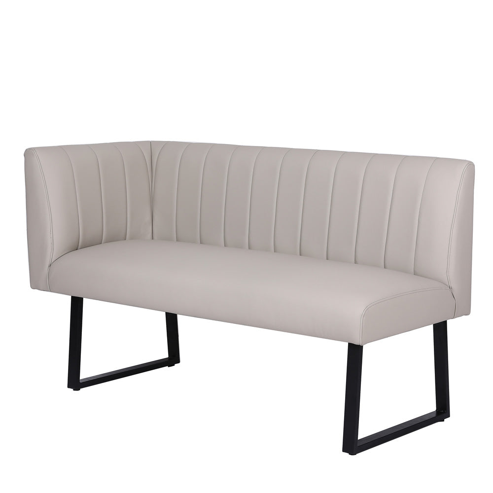 Charlesworth Taupe 142cm Left Hand Modern Industrial Dining Bench