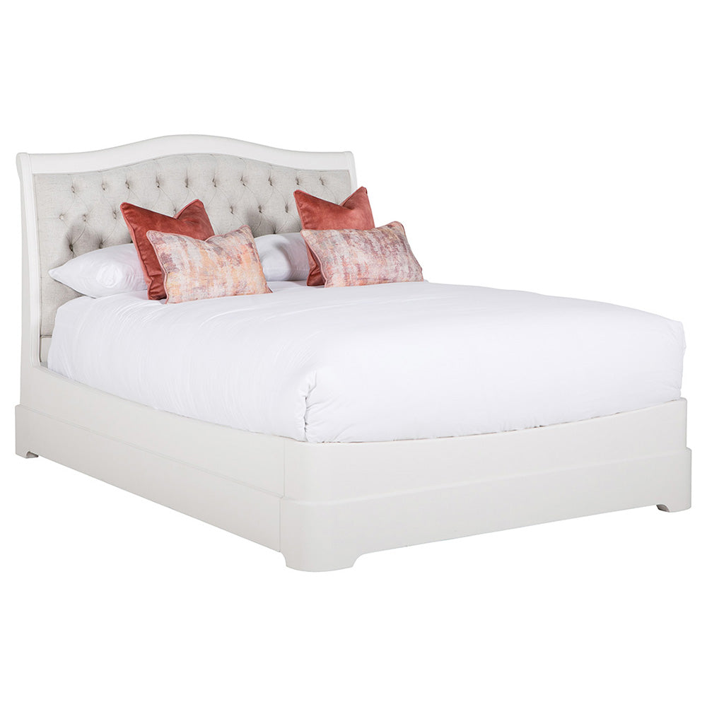 Harrington Bone Painted Upholstered Super King Size Bed Frame