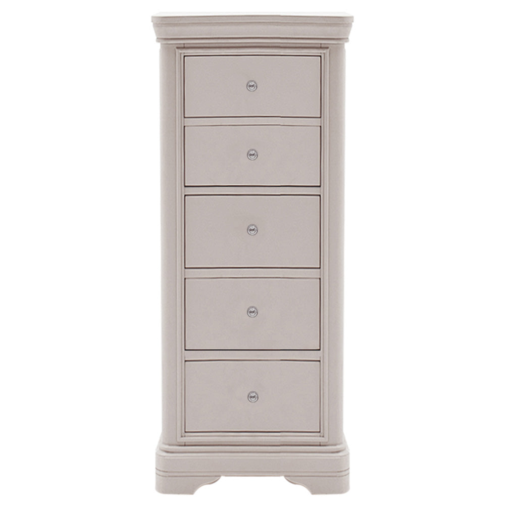 Harrington Taupe Painted 5 Drawer Chest