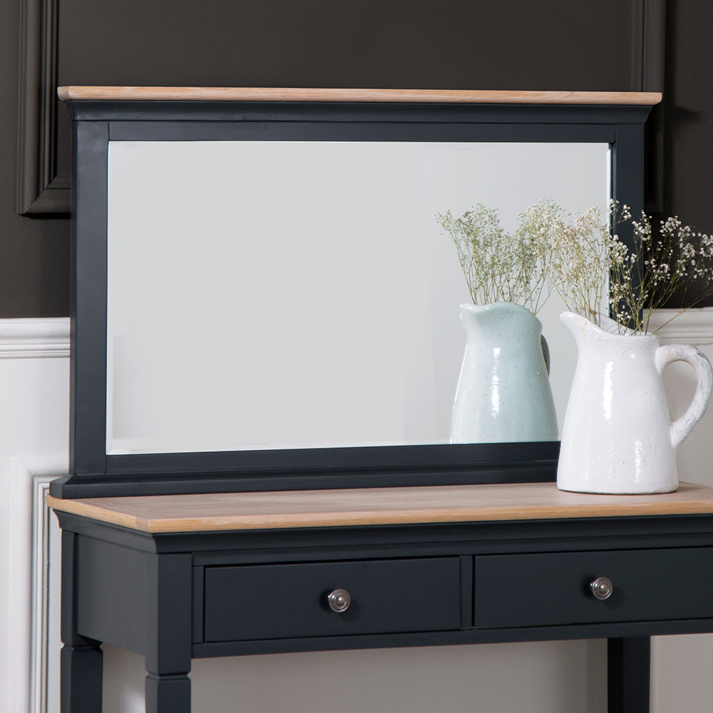 Florence Midnight Grey Painted Oak Wall Mirror