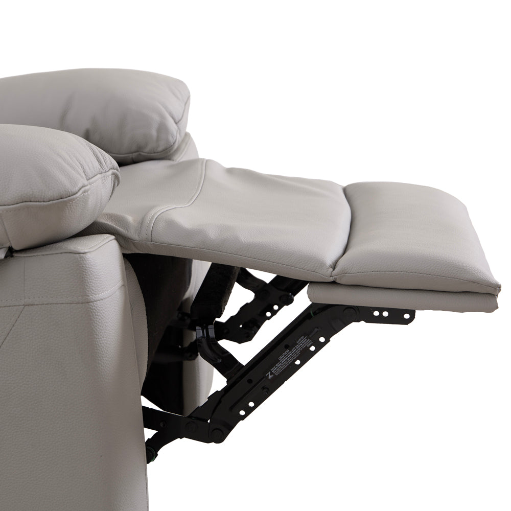 Florence Pearl Grey Power Corner Sofa with Console