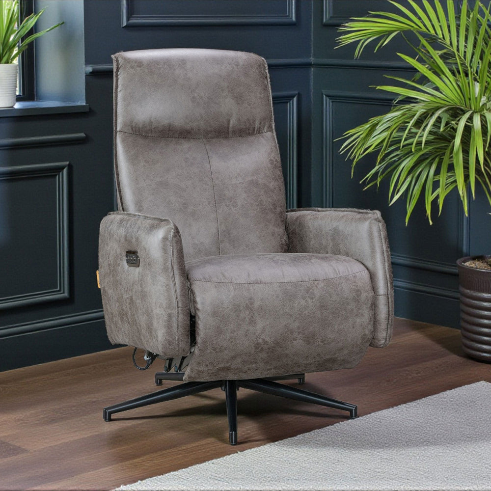 Stellar Graphite Electric Zero Gravity Recliner Armchair