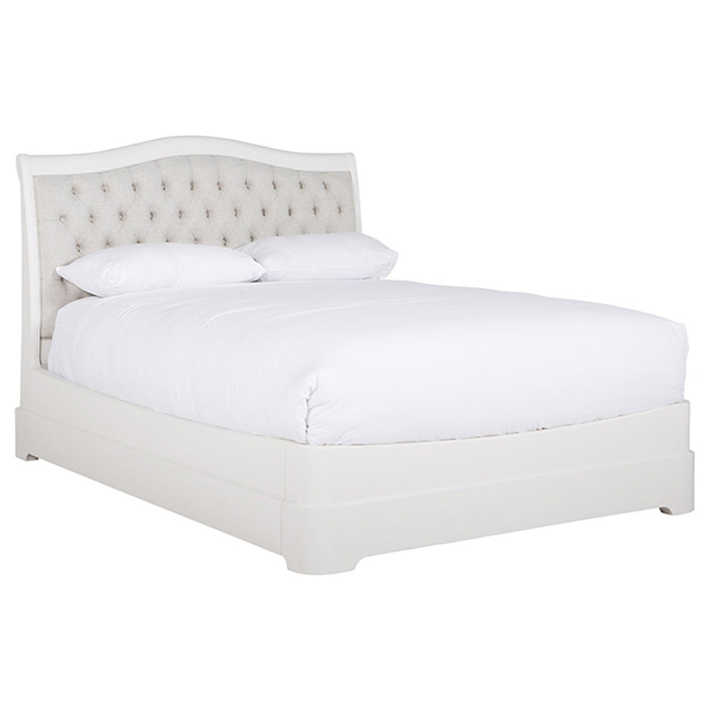 Harrington Bone Painted Upholstered Super King Size Bed Frame