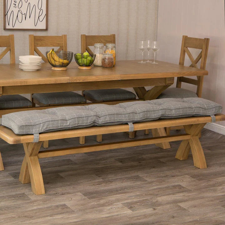 Wessex Smoked Oak 1.8m Bench Cushion Grey