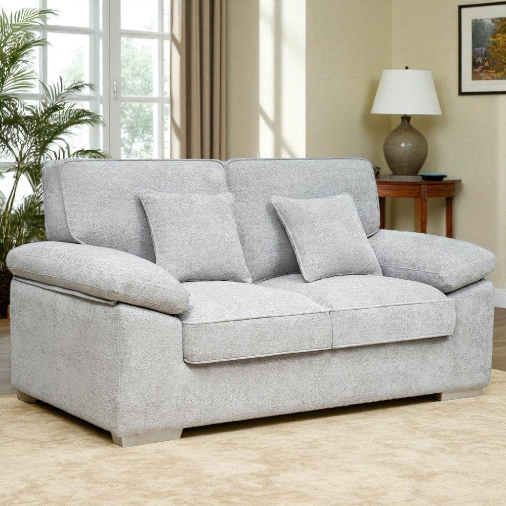York Grey 2 Seater Sofa