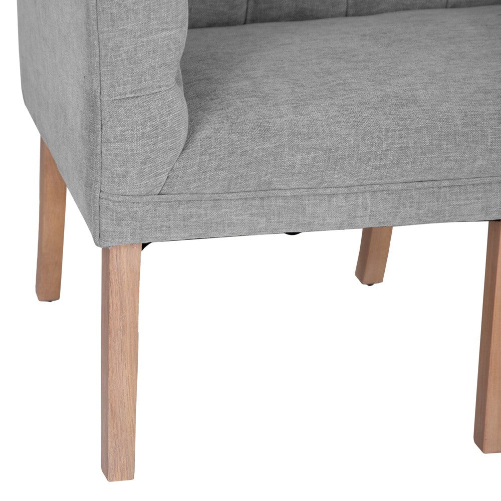 Carrington Grey 150cm Left Hand Button Back Dining Bench