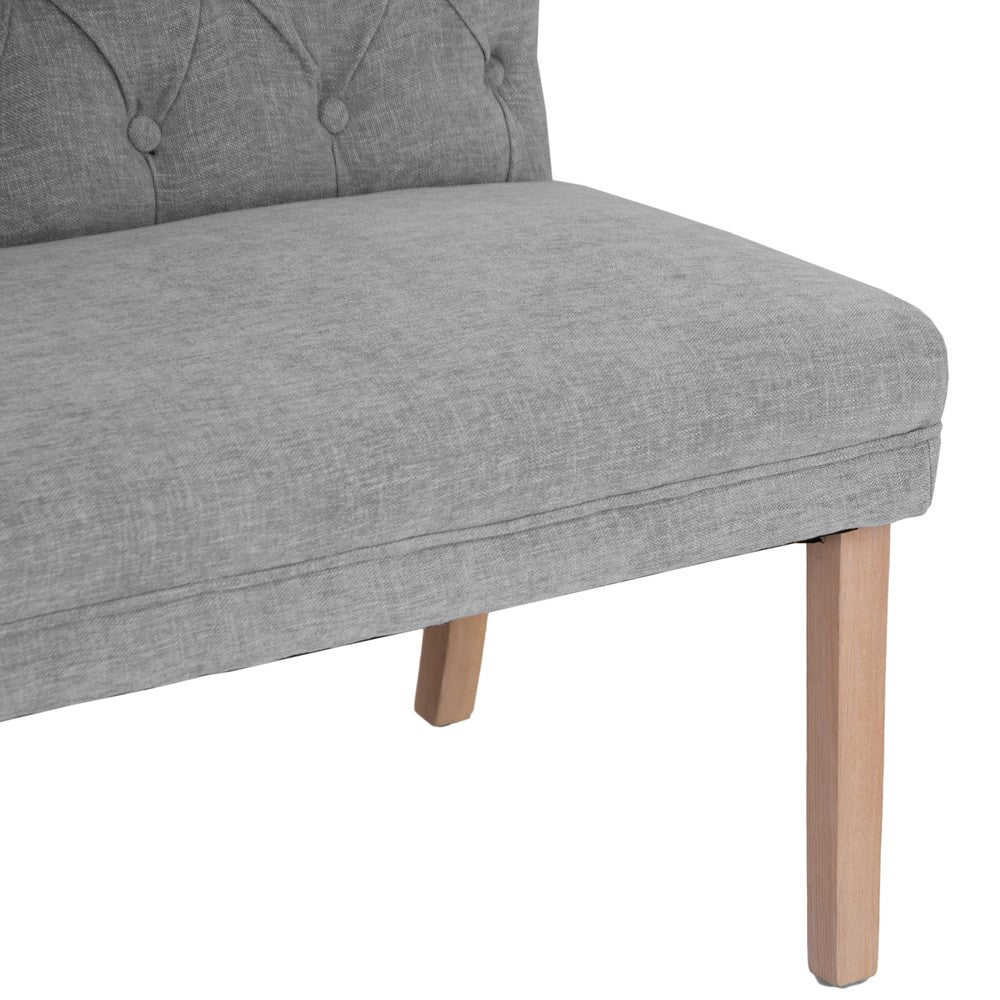 Carrington Grey 150cm Left Hand Button Back Dining Bench