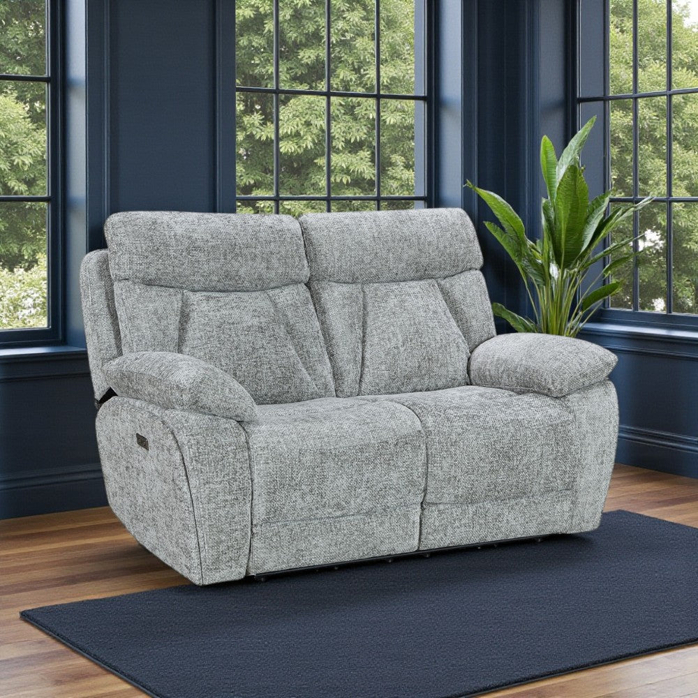 Venice Nickel Power 2 Seater Sofa