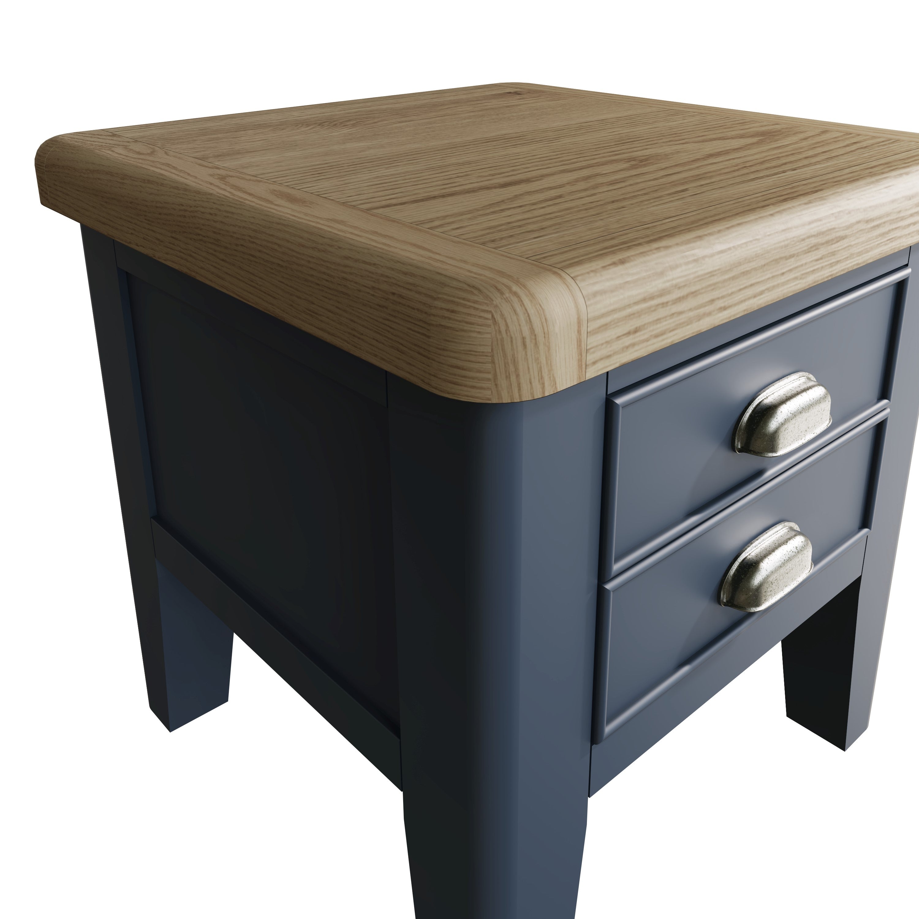 Wessex Smoked Oak Blue Painted Lamp Table