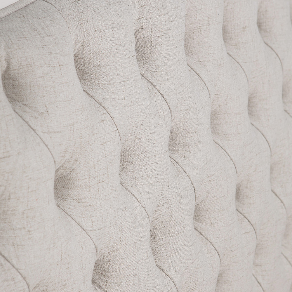 Harrington Bone Painted Upholstered King Size Bed Frame