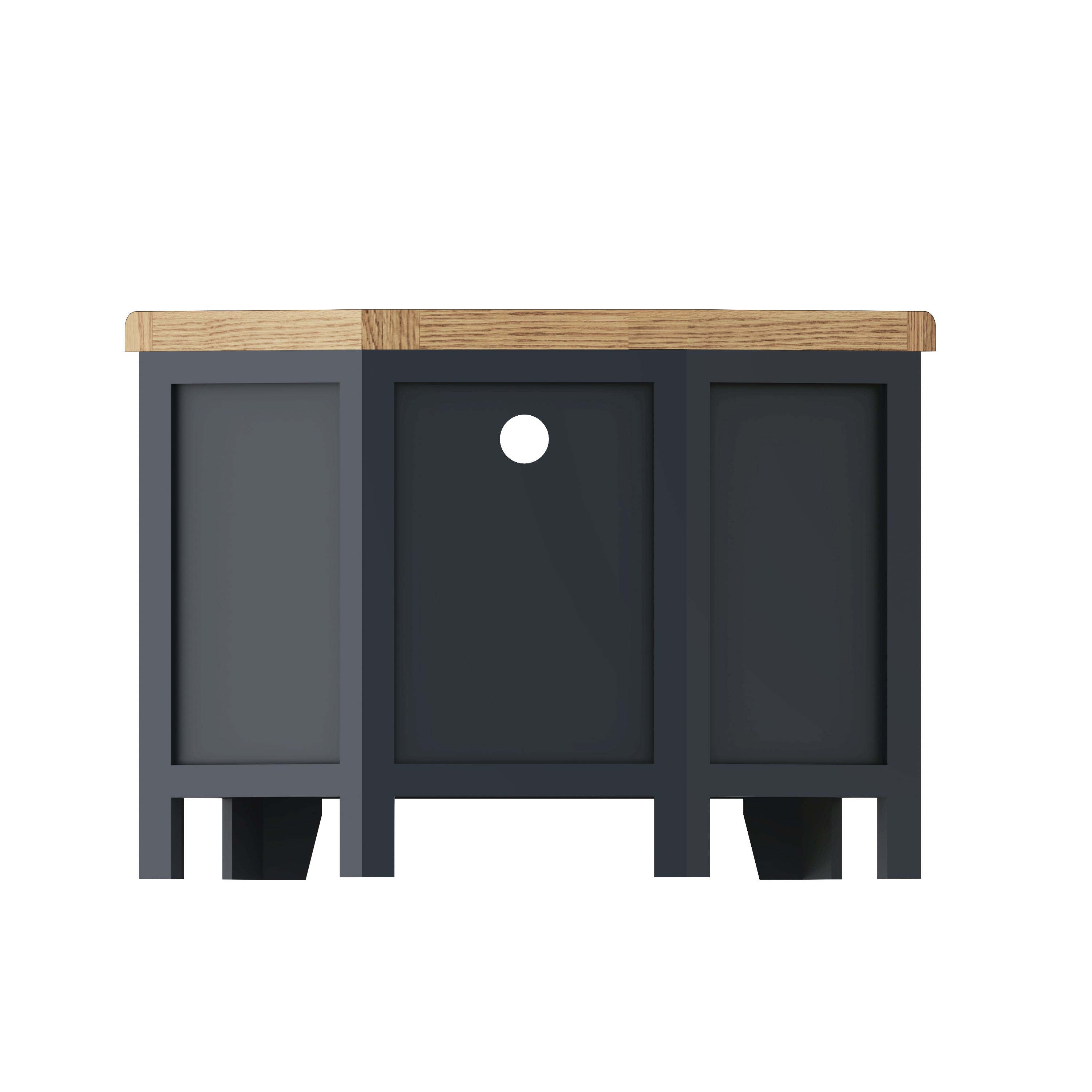 Wessex Smoked Oak Blue Painted Corner TV Unit