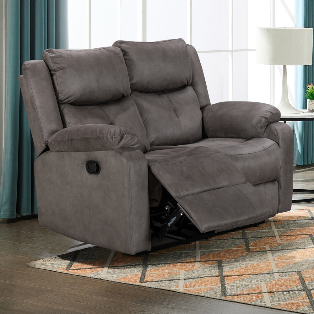 Rome Steel Manual Recliner 2 Seater Sofa