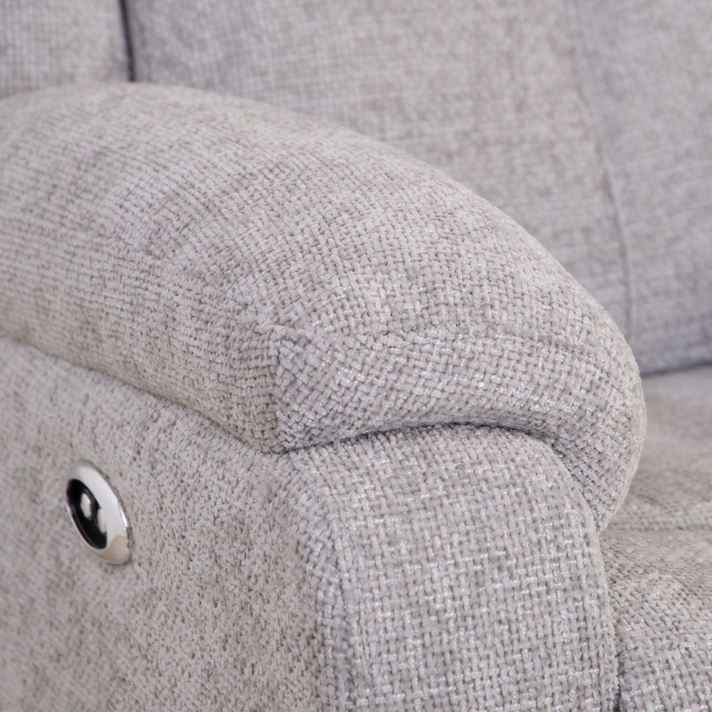 Rome Silver Power Recliner Armchair