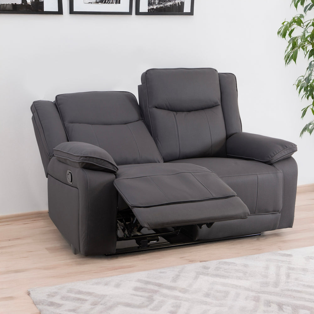 Milan Mocha Manual Recliner 2 Seater Sofa
