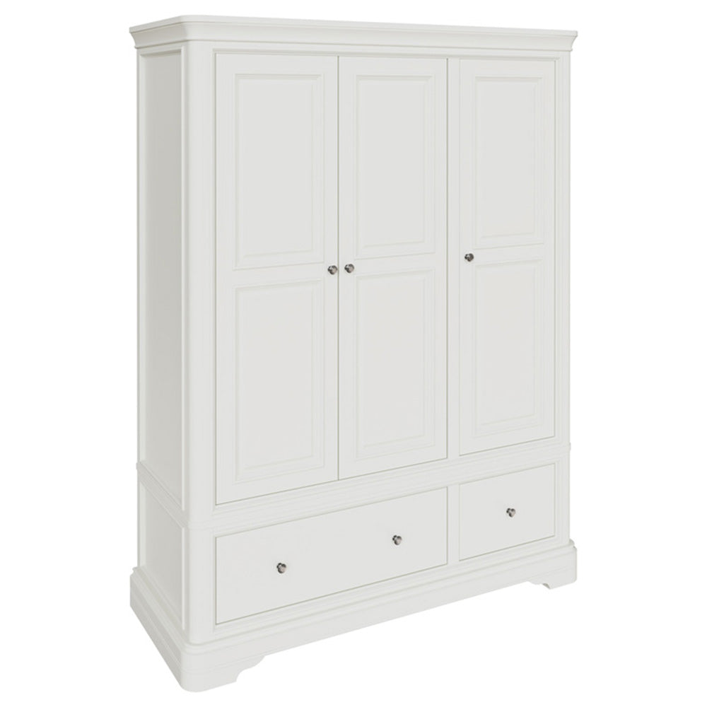 Harrington Bone Painted Triple Wardrobe