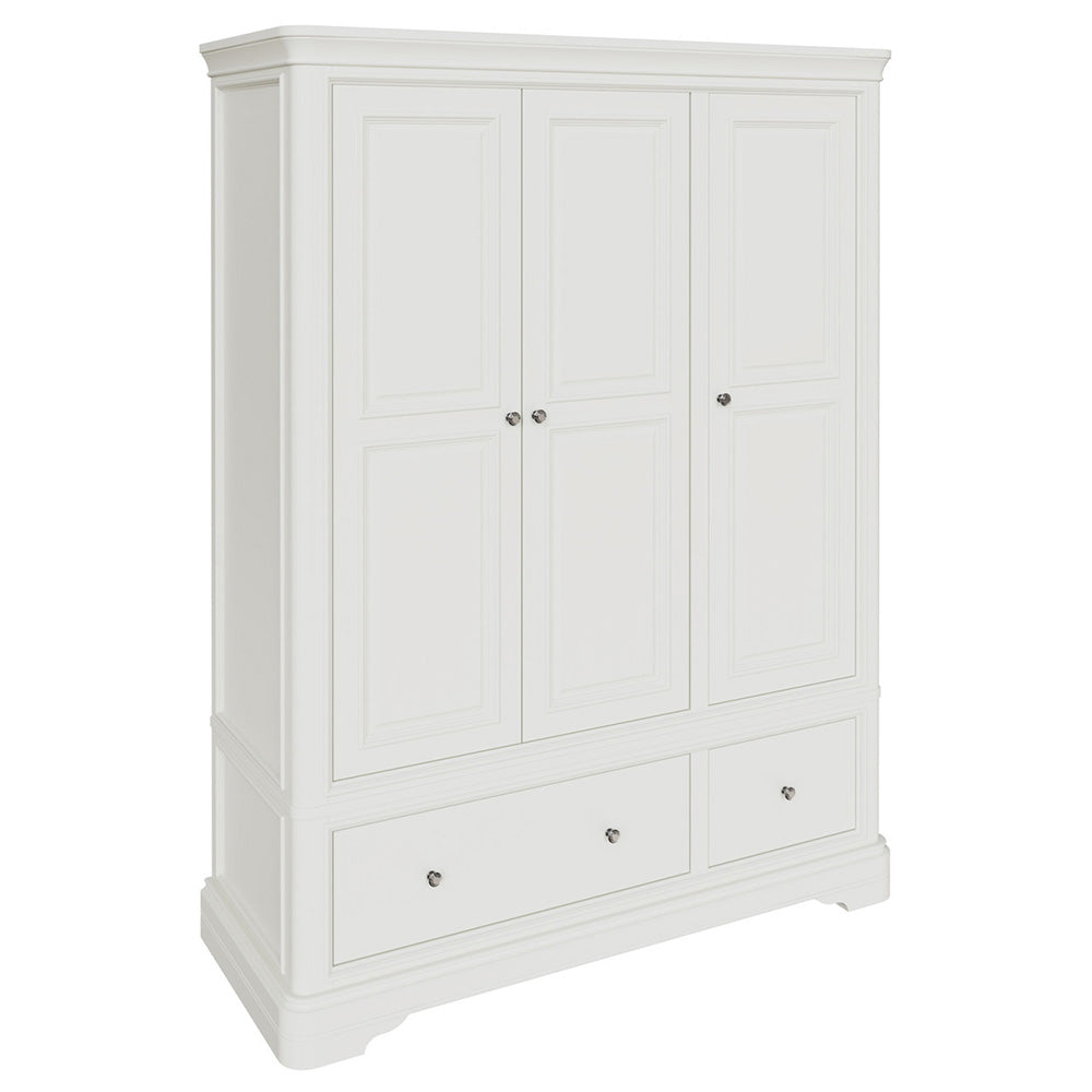 Harrington Bone Painted Triple Wardrobe