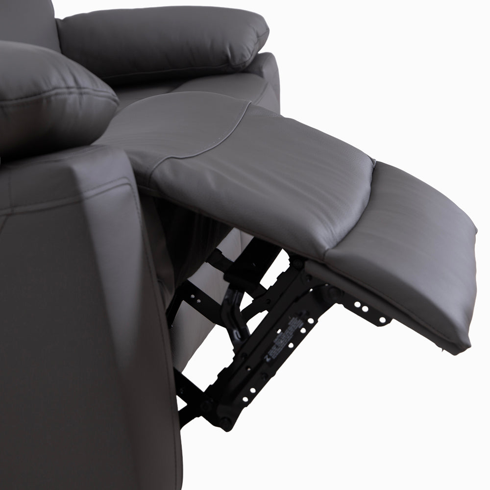 Florence Pewter Power Recliner 3 Seater Sofa with Console