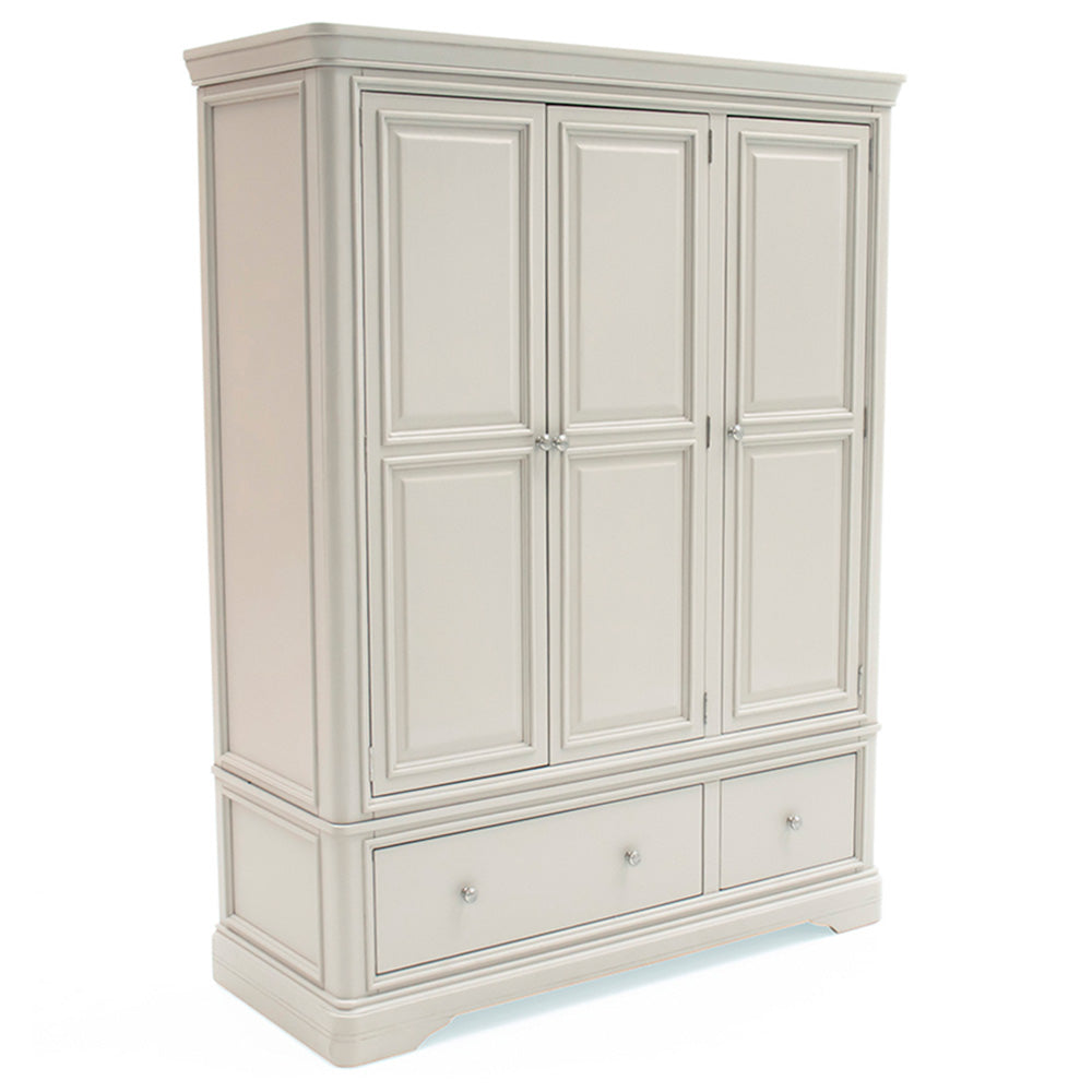 Harrington Taupe Painted Triple Wardrobe