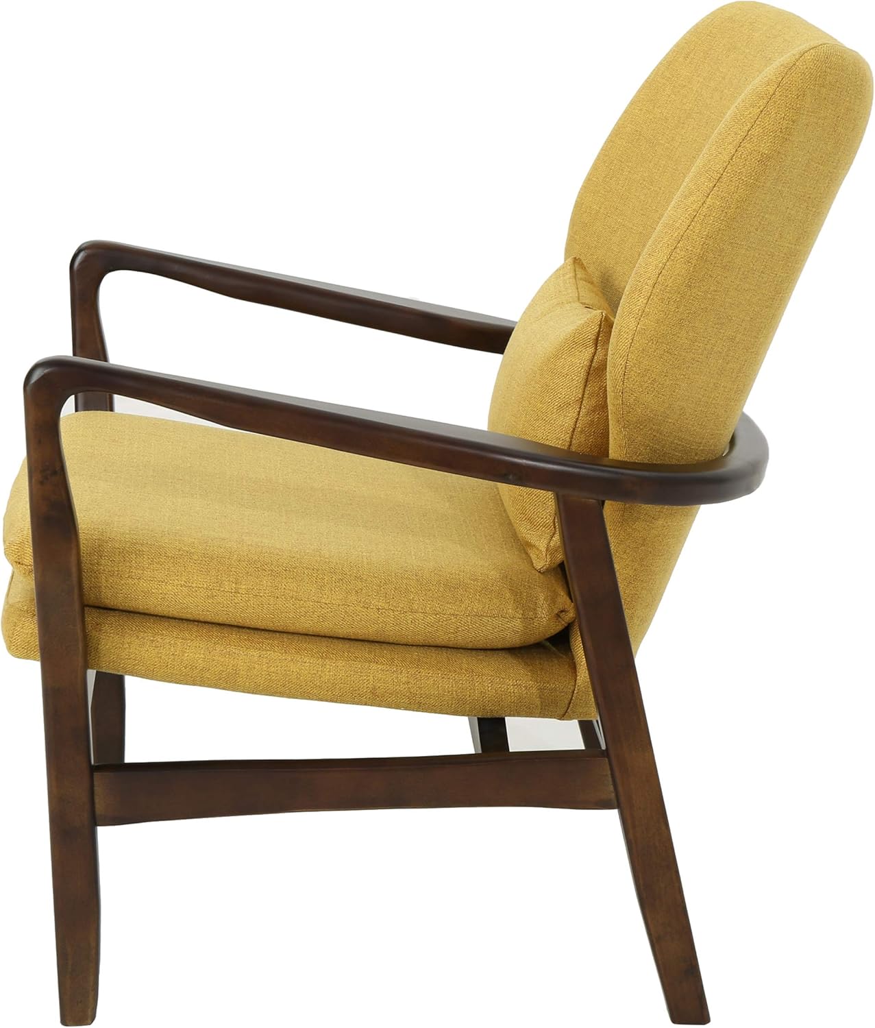 Mid Century Modern Fabric Chair - Mustard