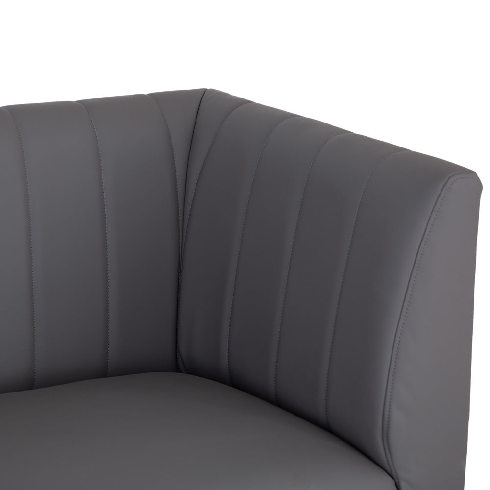 Charlesworth Grey 142cm Left Hand Modern Industrial Dining Bench