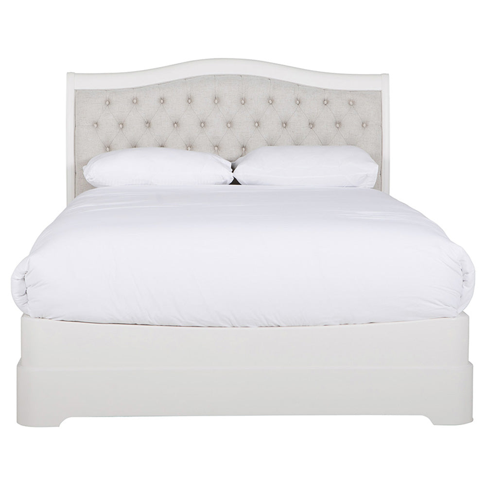 Harrington Bone Painted Upholstered Super King Size Bed Frame