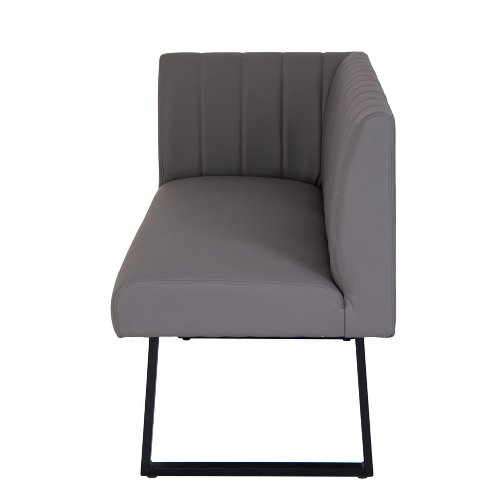 Charlesworth Grey 142cm Left Hand Modern Industrial Dining Bench