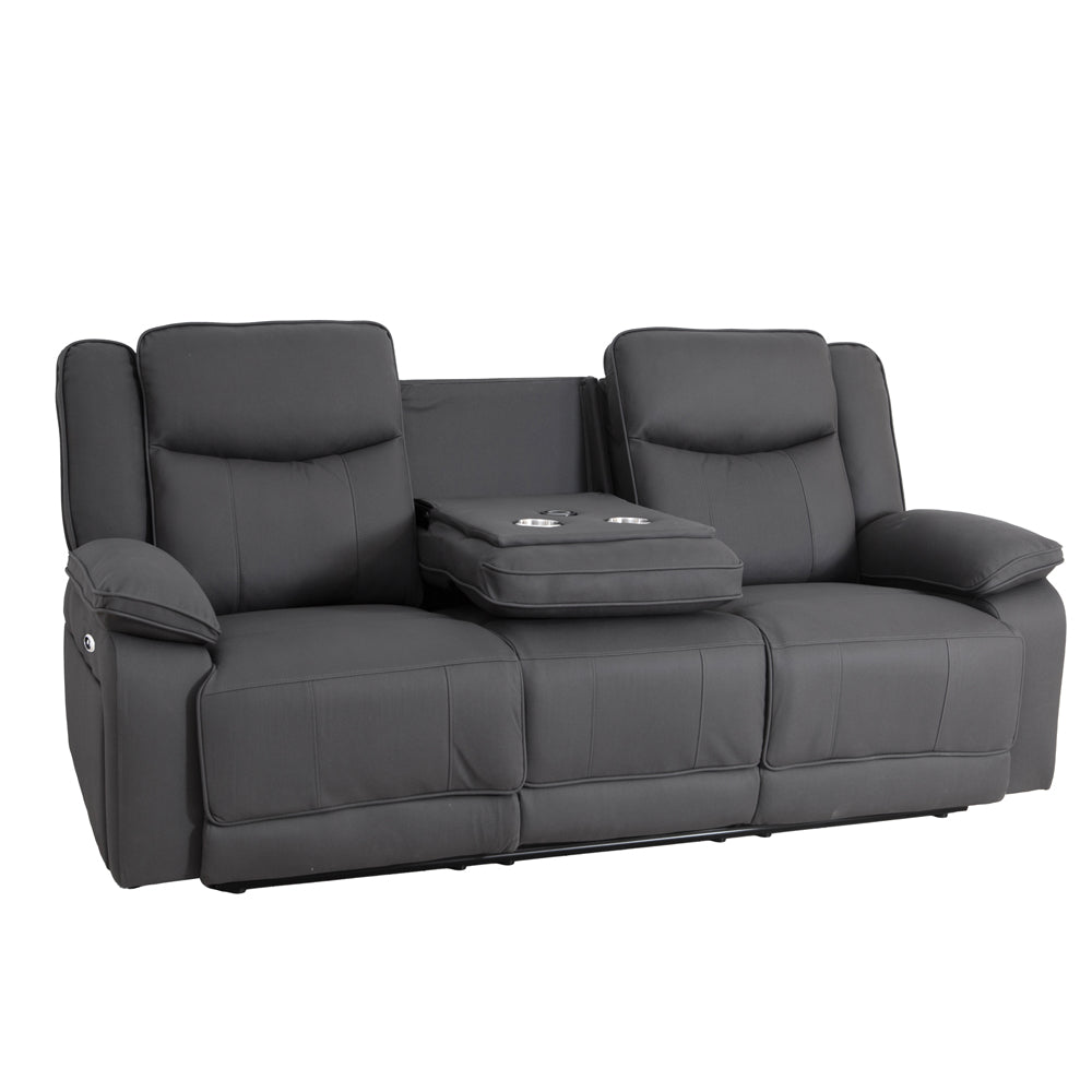 Milan Mocha Power Recliner 3 Seater Sofa