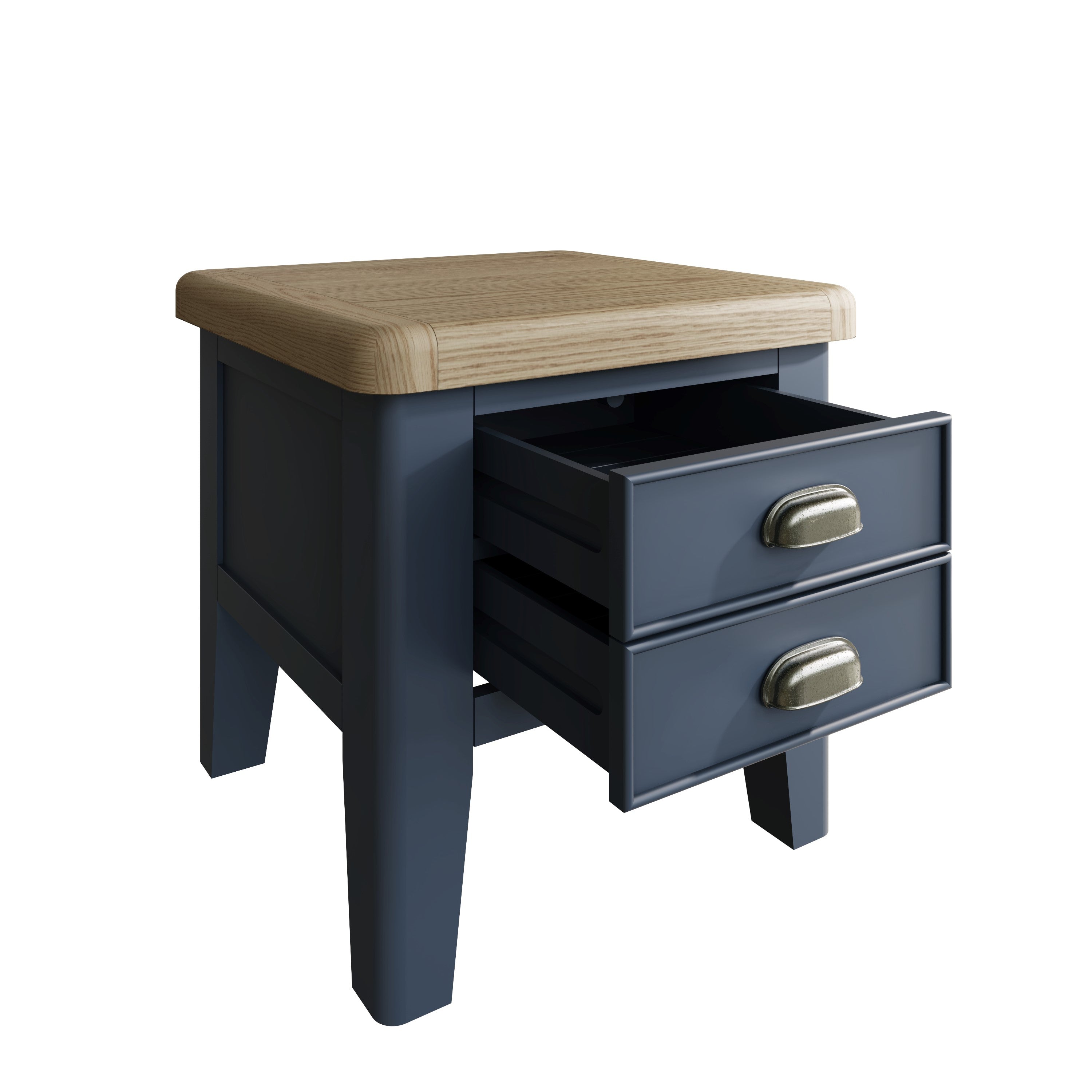 Wessex Smoked Oak Blue Painted Lamp Table