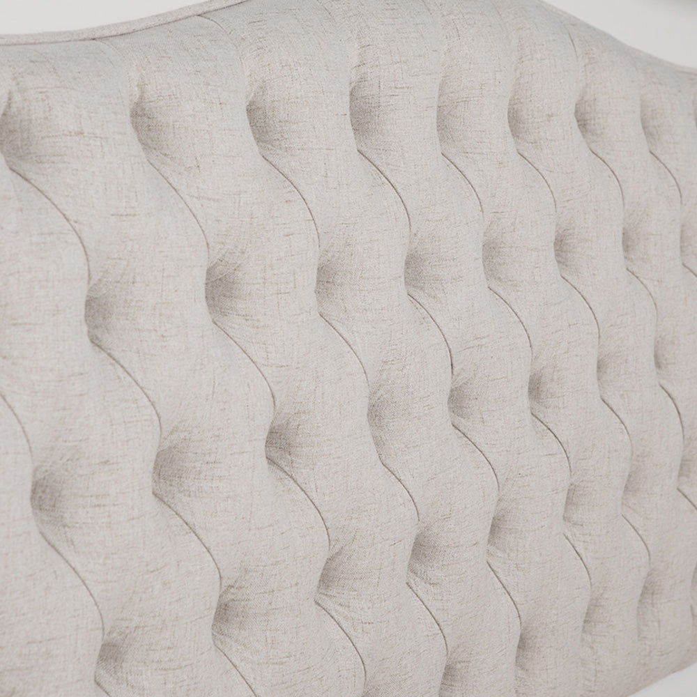 Harrington Bone Painted Upholstered Double Bed Frame